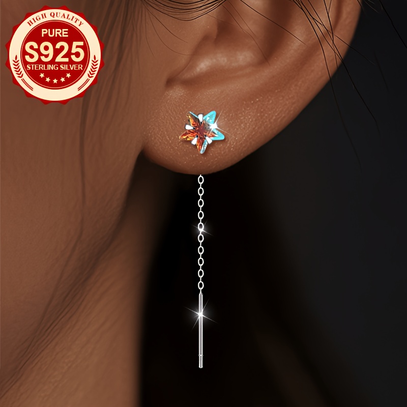 Women's Iridescent Star Ear Wires Earrings